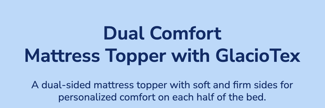 Helix Dual Comfort Mattress Topper with GlacioTex