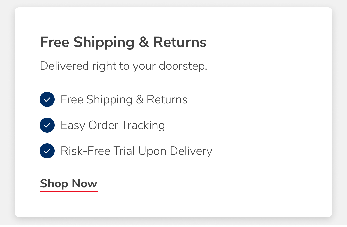 Free Shipping & Returns