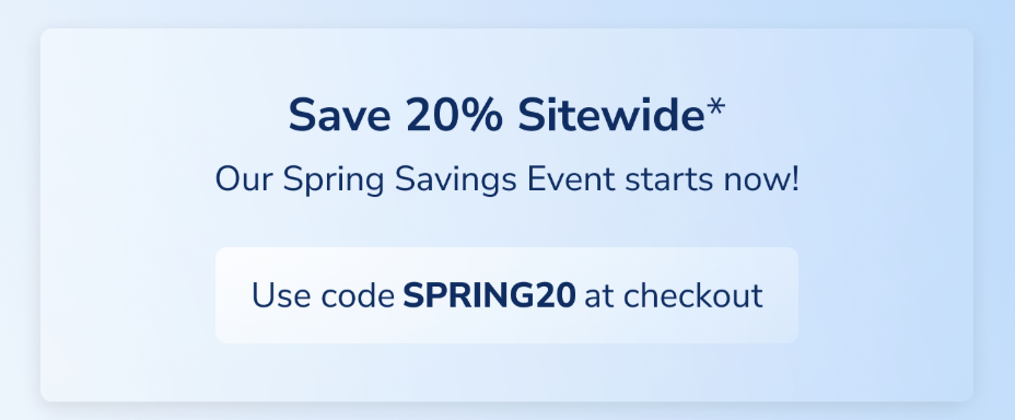 Spring Savings Sale