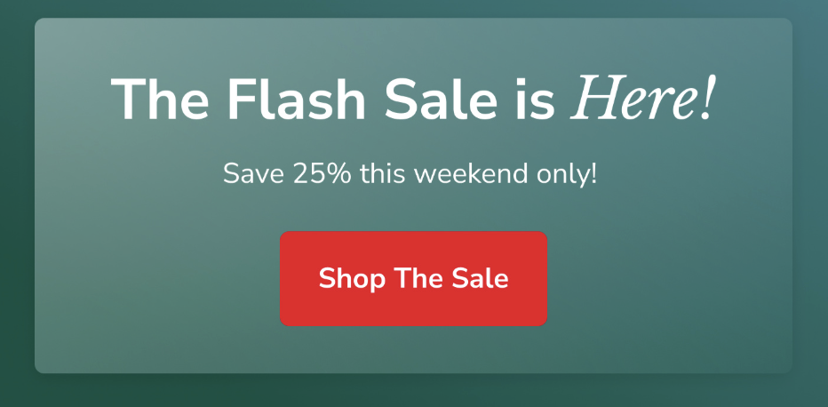 Weekend Flash Sale