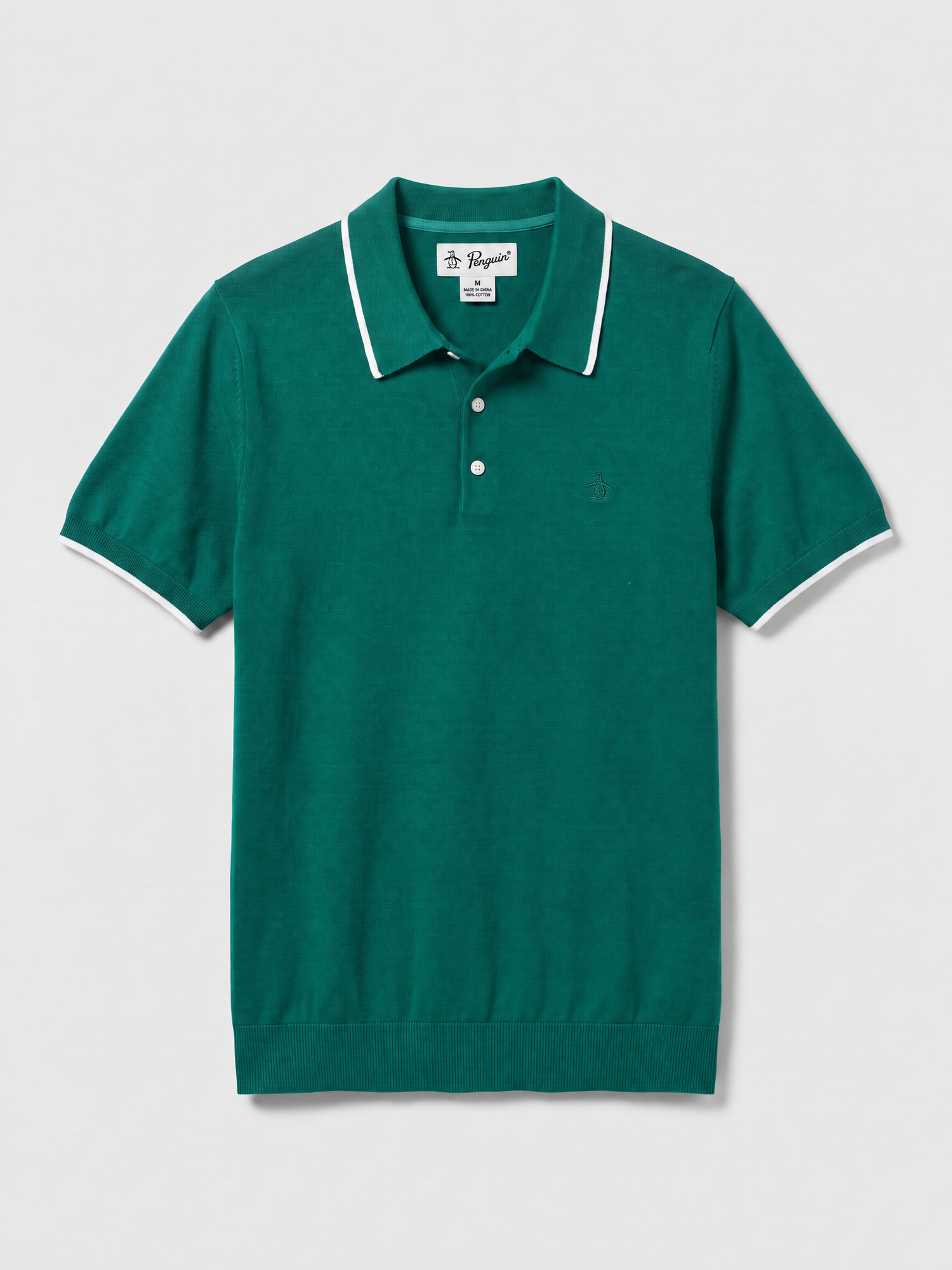 Contrast Tipped Sweater Polo