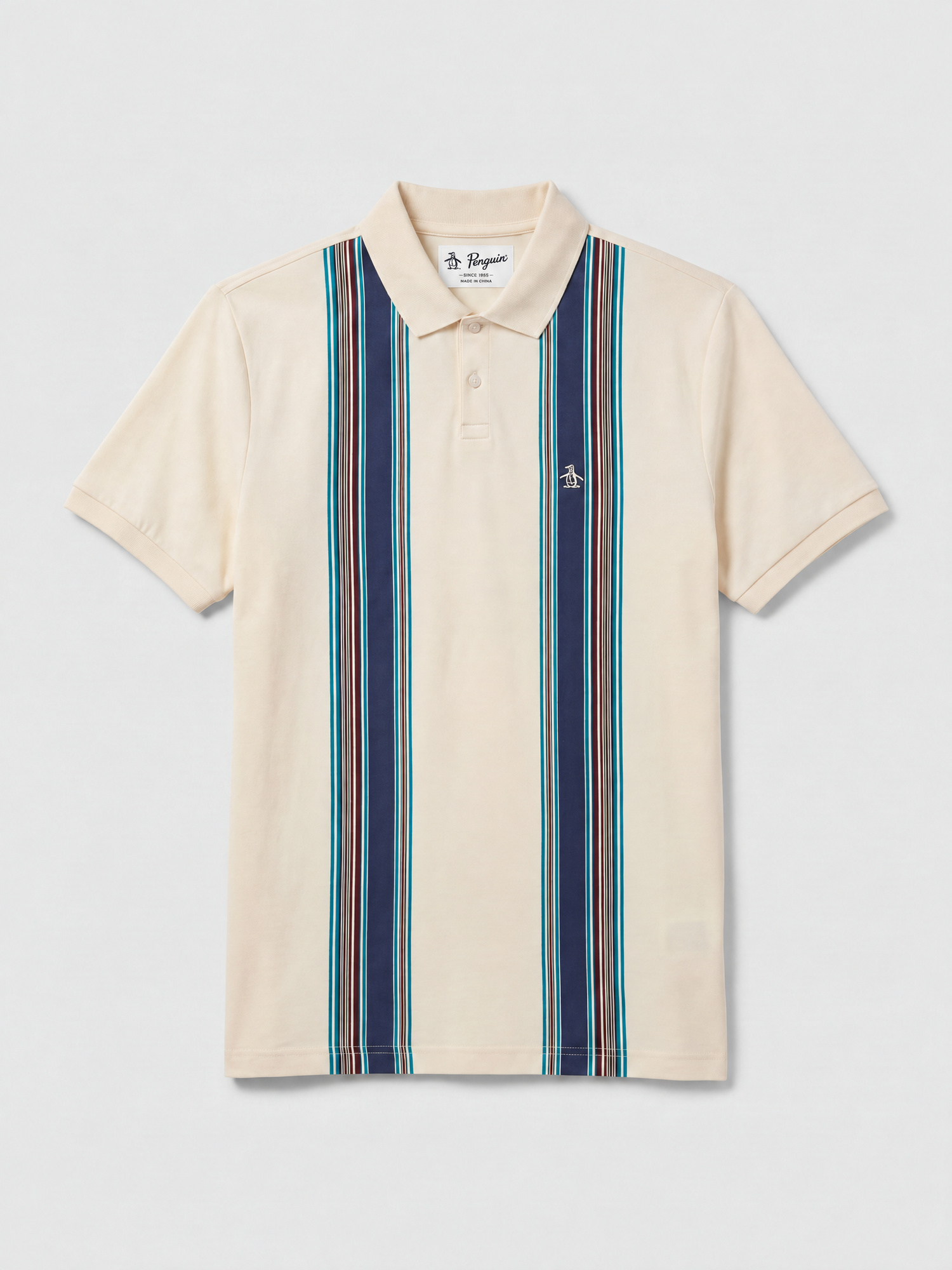 Vertical Multi-Striped Polo